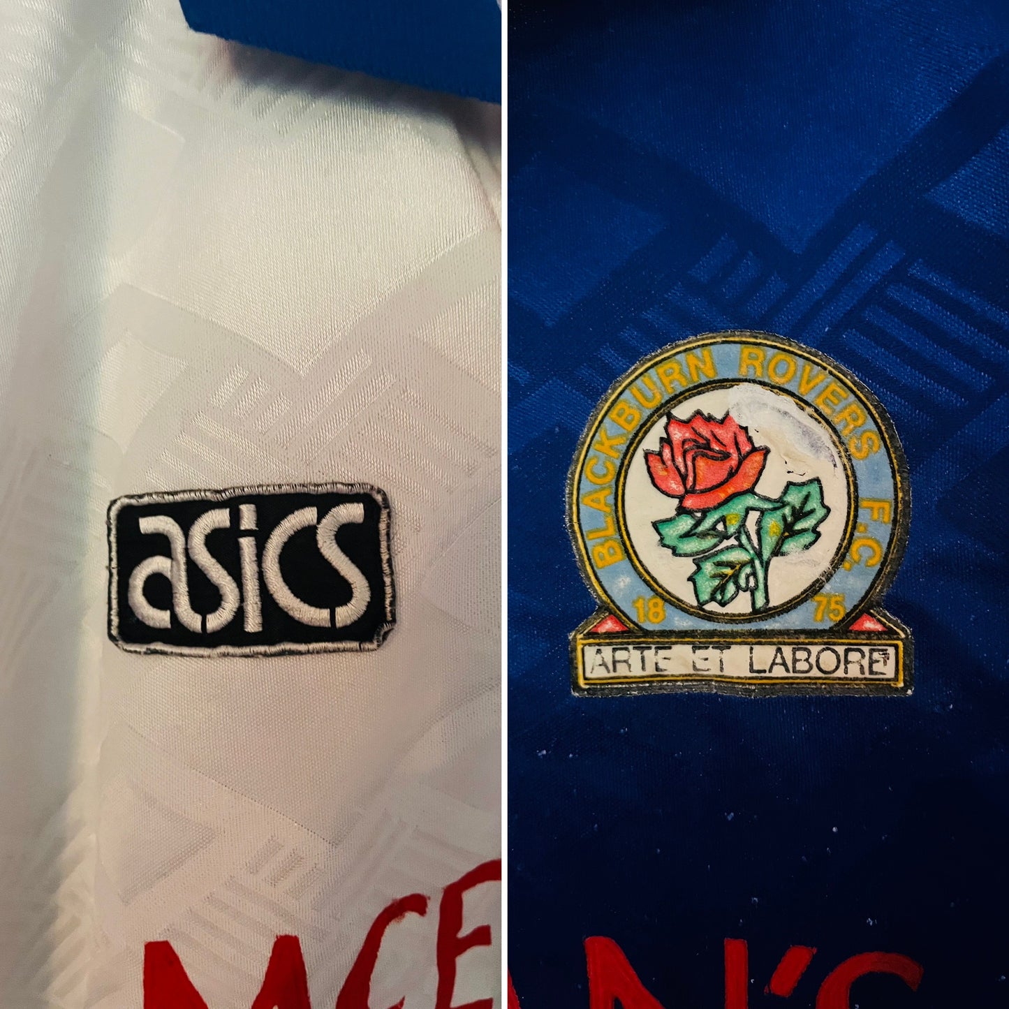 Blackburn Rovers home football shirt 1992/94 Shearer Large