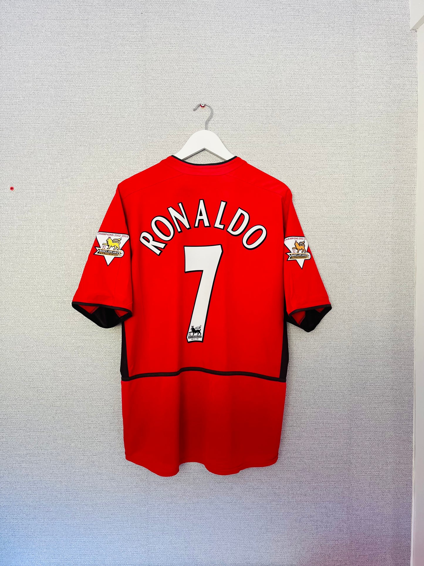 Manchester United home football shirt 2003/04 CR7 Large