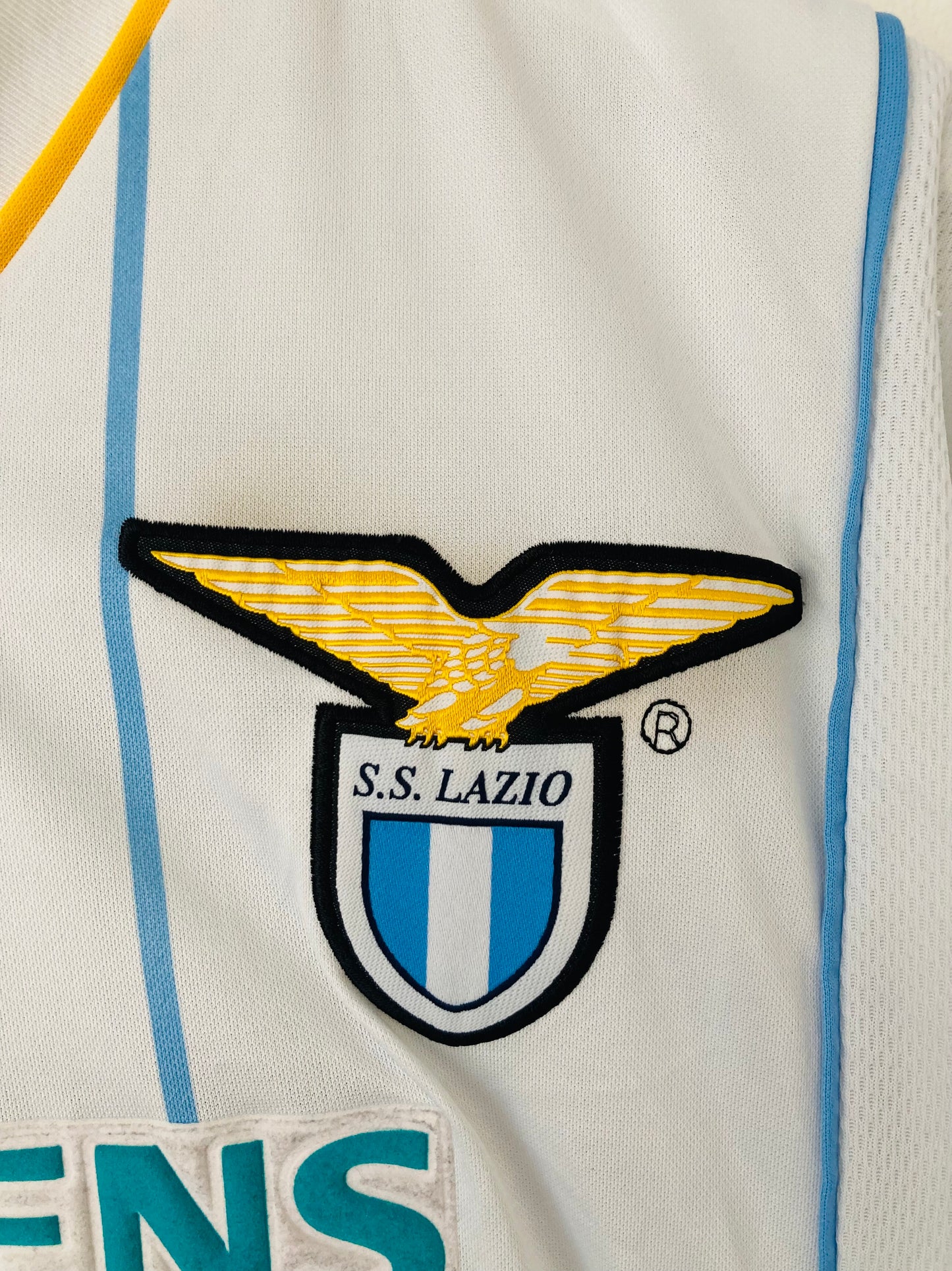 Lazio European Away football shirt 2001/02 Couto Large