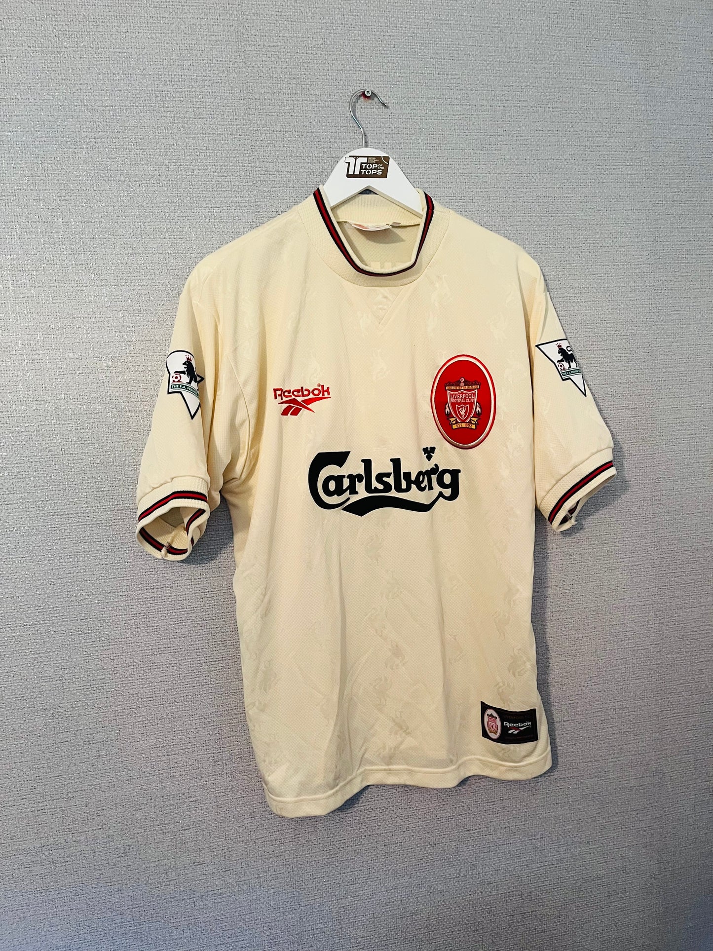 Liverpool away football shirt 1996/97 Fowler Medium