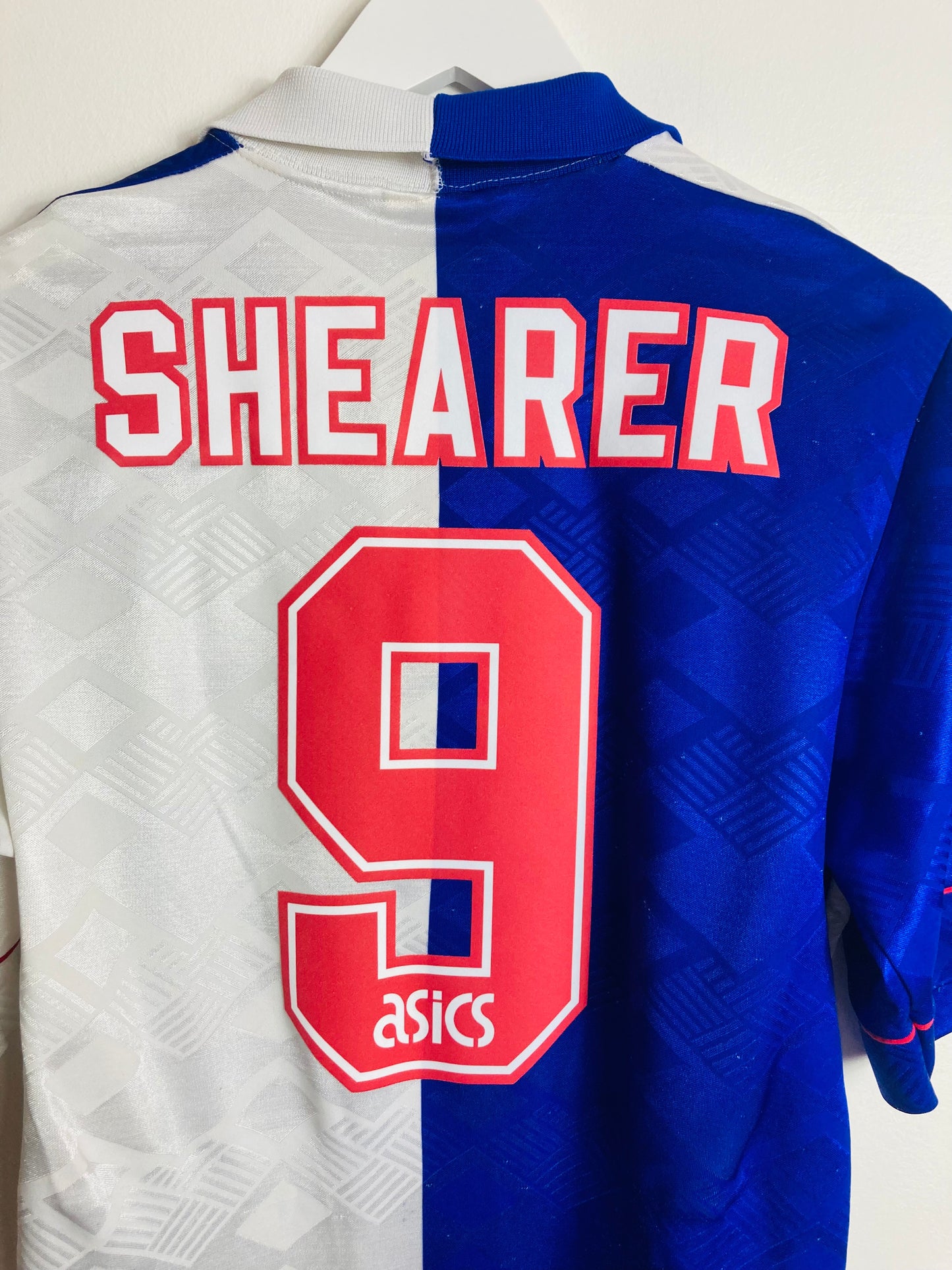 Blackburn Rovers home football shirt 1992/94 Shearer Medium