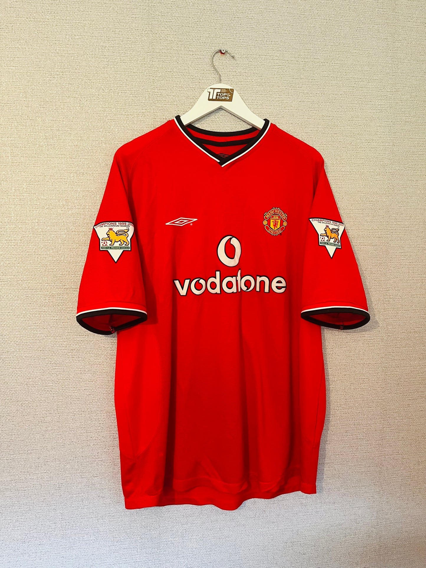 Manchester United home football shirt 200/01 Keane XL