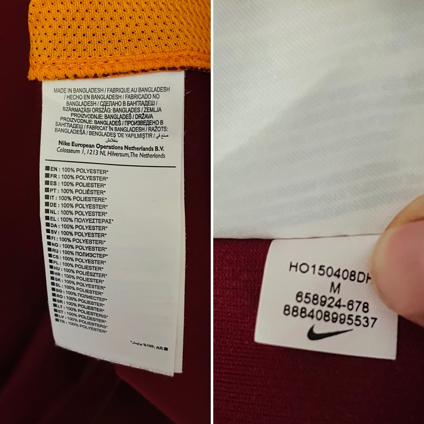 Roma home football shirt 2015/16 Totti Medium