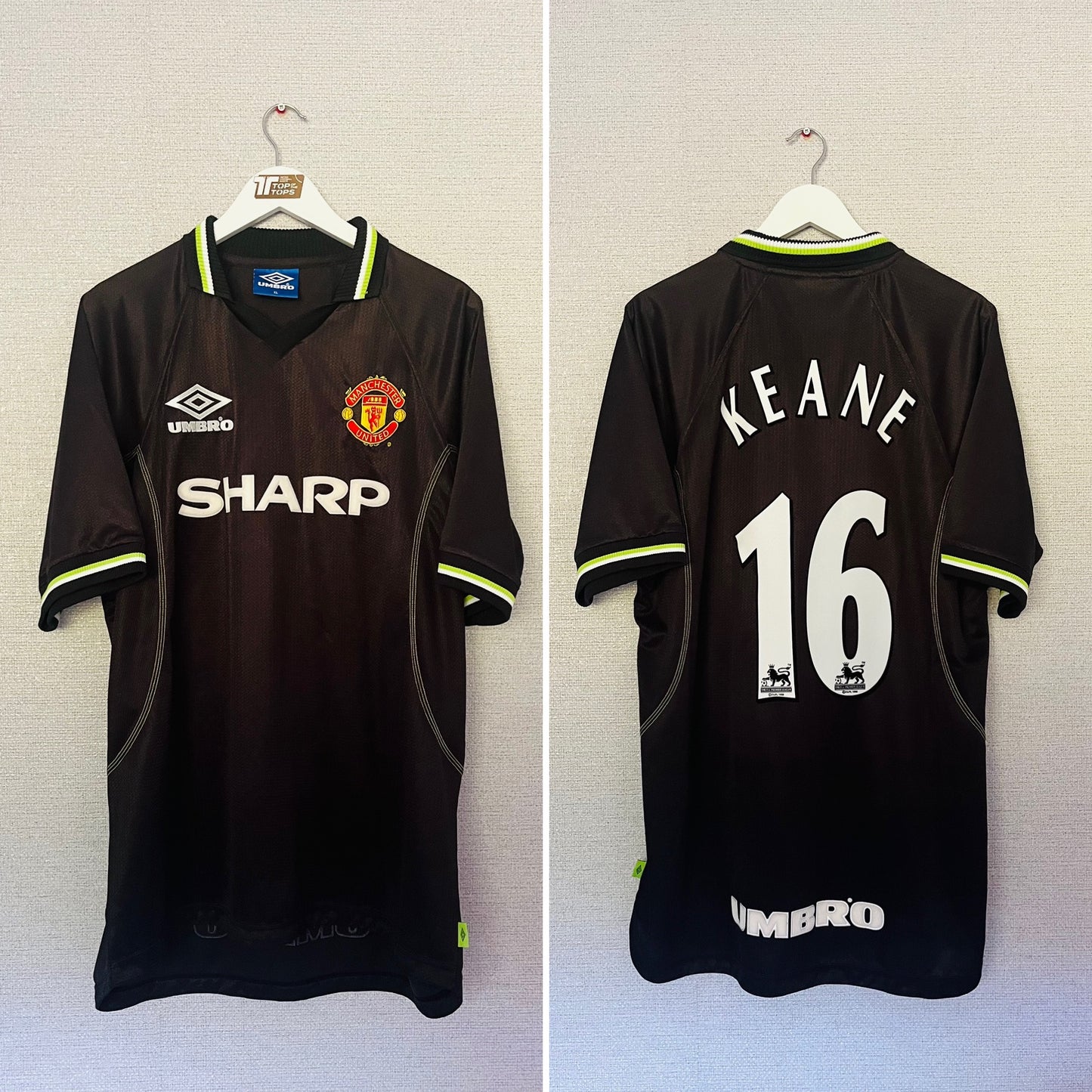 Manchester United third football shirt 1998/99 Keane XL