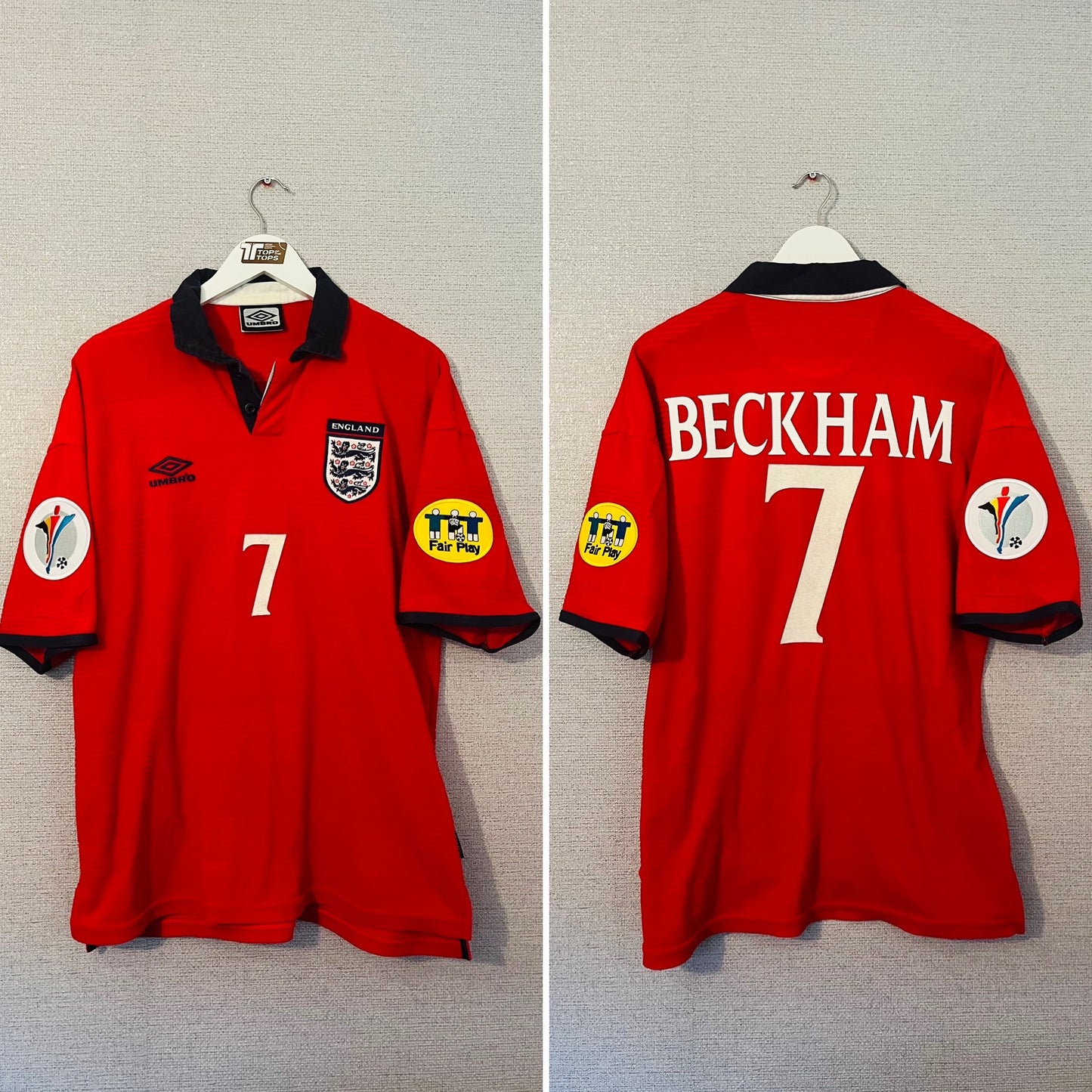 England away football shirt     Euro 2000 Beckham Large
