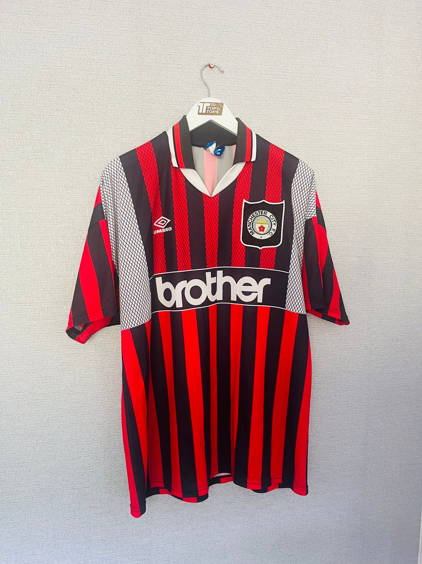 Manchester City away football shirt 1994/96 XL