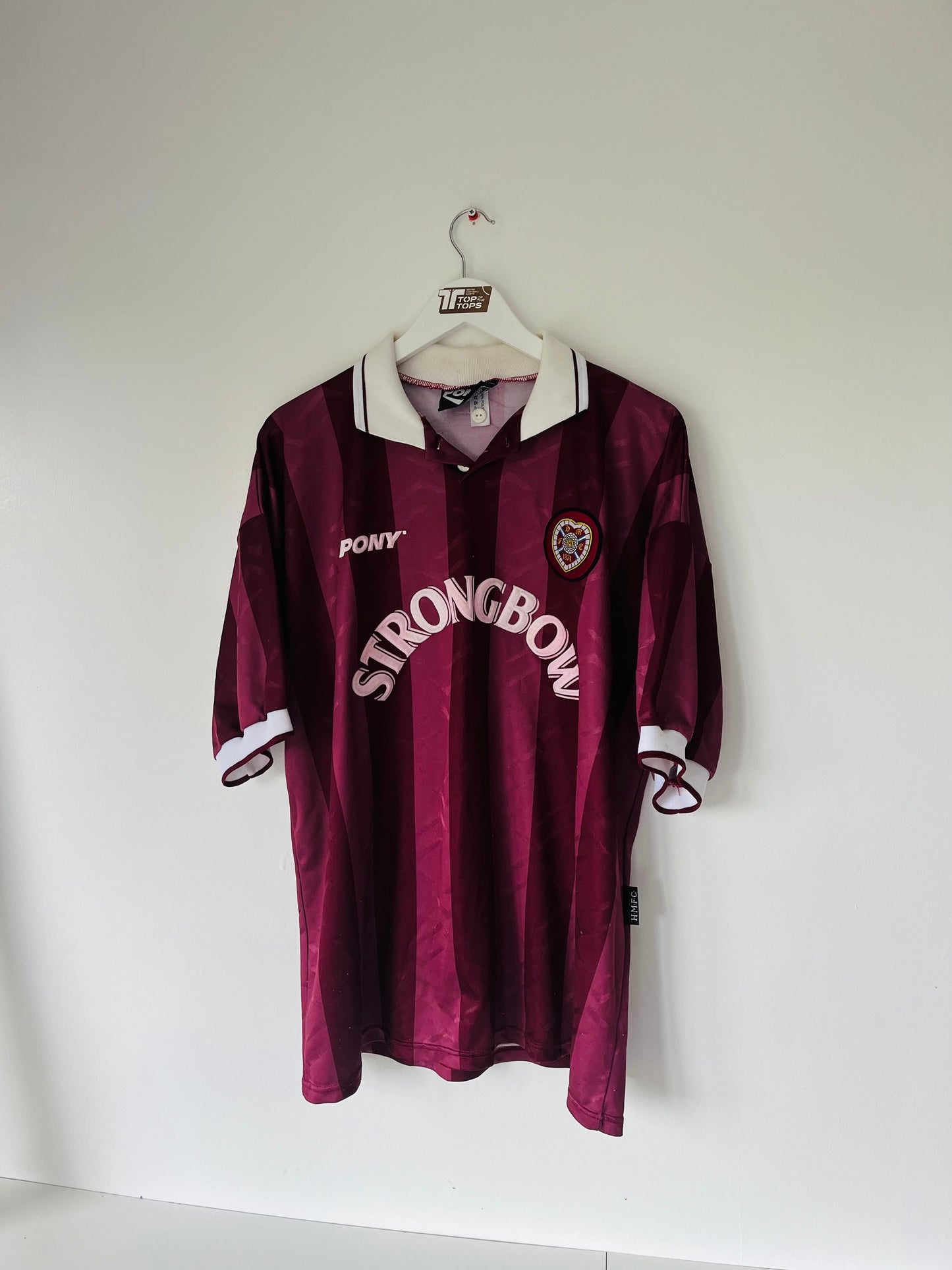 Heart of Midlothian Hearts home football shirt 1995/97 XL