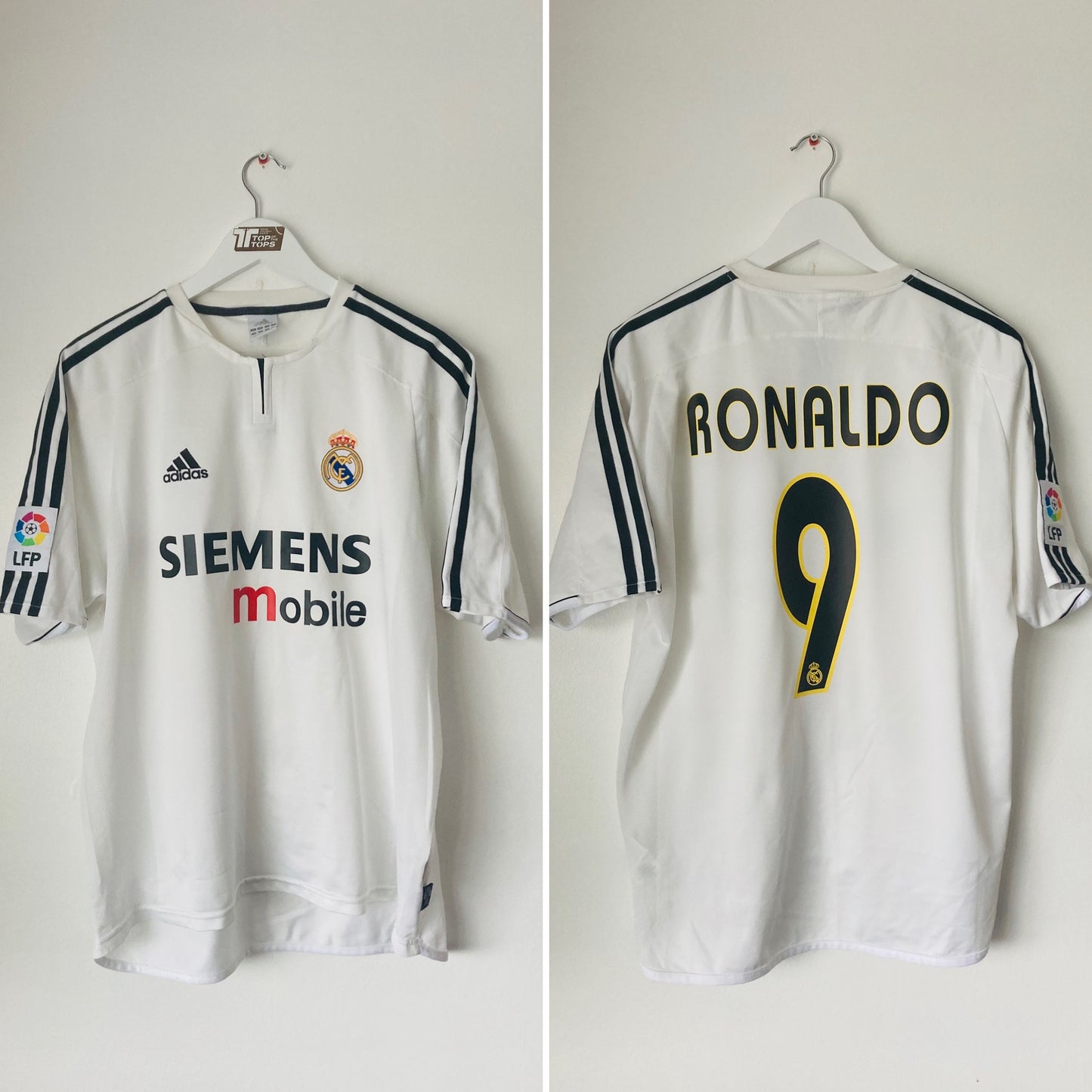 Rea Madrid home football shirt 2003/04 R9 Large