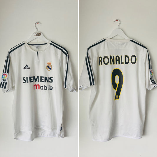 Rea Madrid home football shirt 2003/04 R9 Large