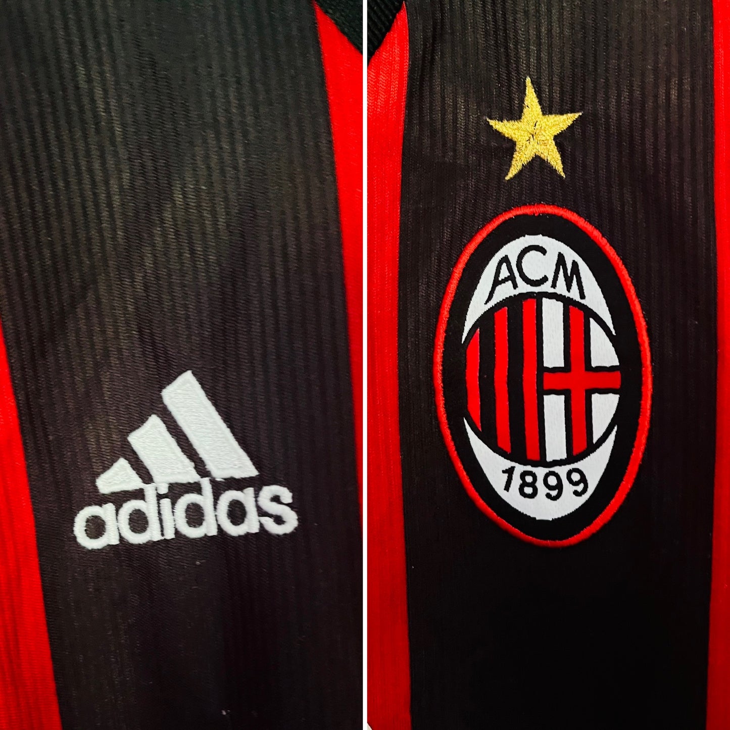 AC Milan home football shirt 1998/2000 Weah XL