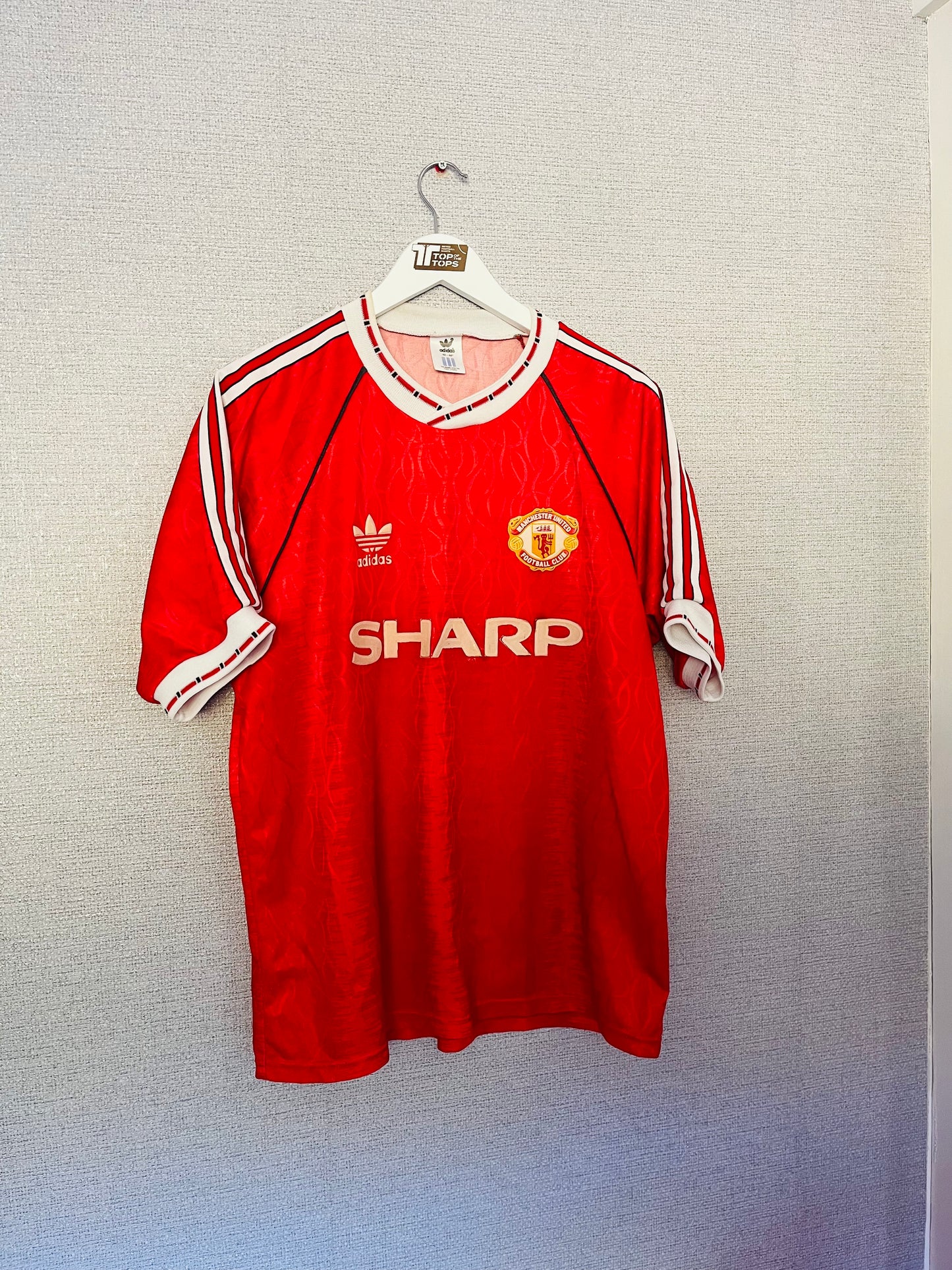 Manchester United home football shirt 1990/92 Large