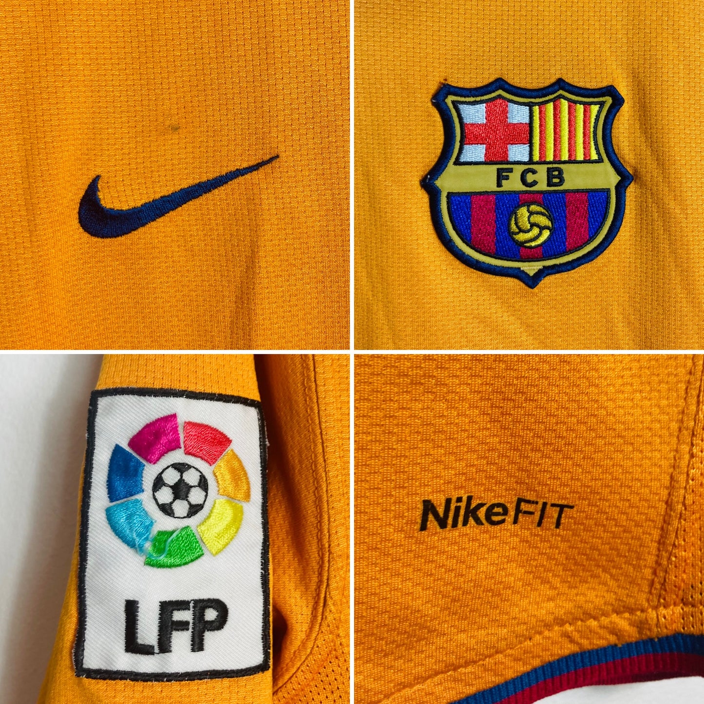 Barcelona third football shirt 2007/08 Ronaldinho Medium