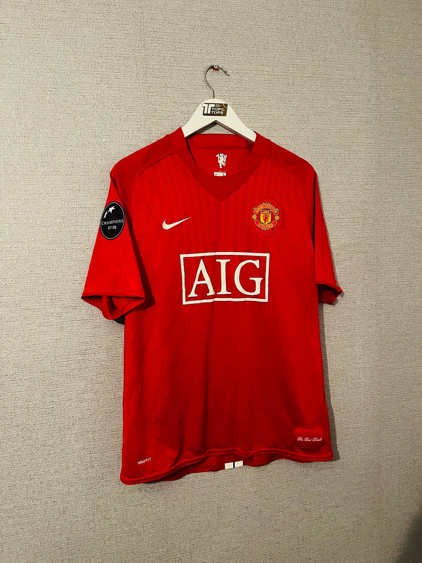 Manchester United home football shirt 2008/09 CR7 Large