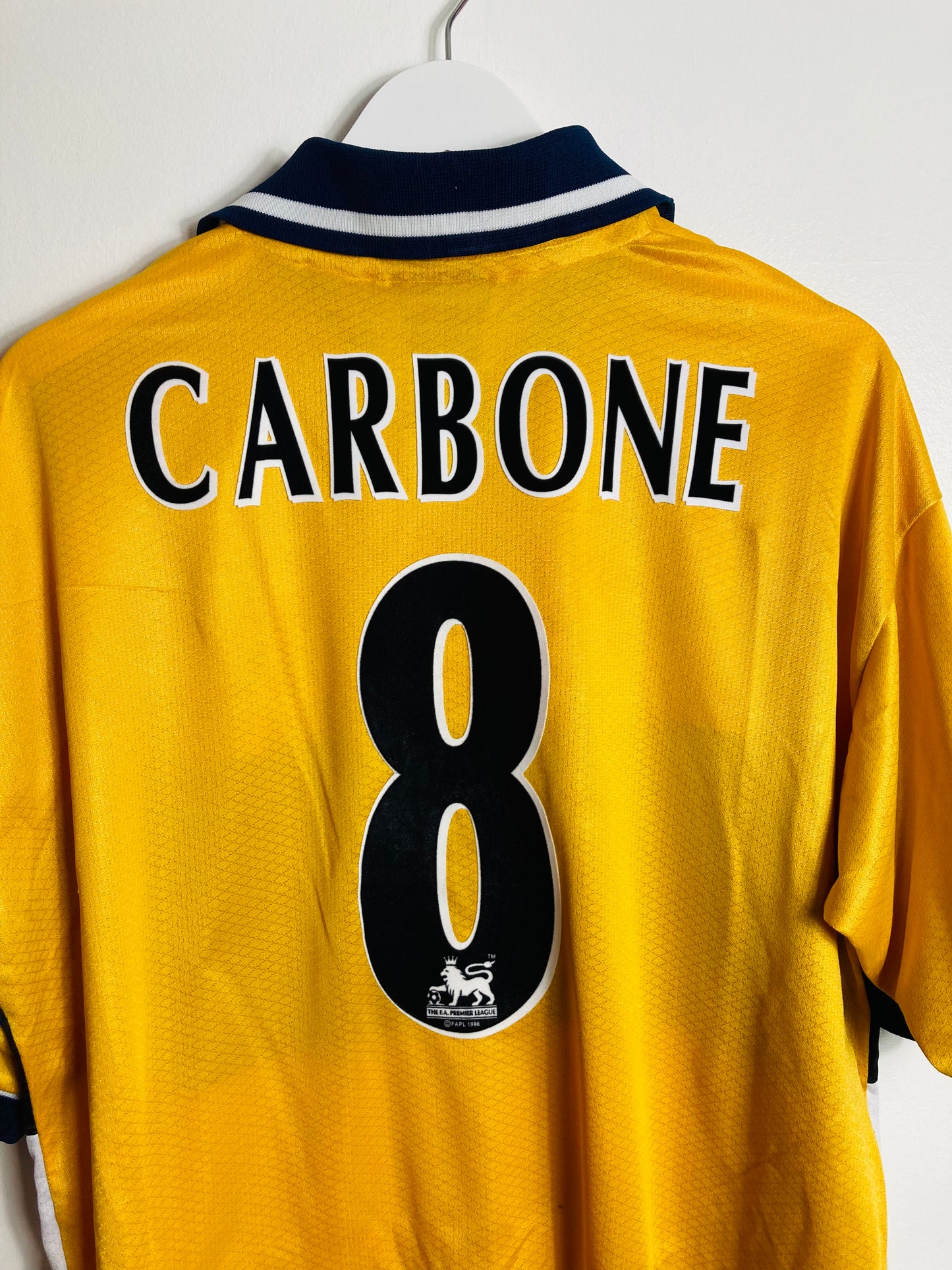 Sheffield Wednesday away football shirt
1998/99 Carbone Large