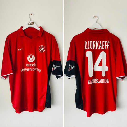 Kaiserslautern home football shirt 2000/01 Djorkaeff XL