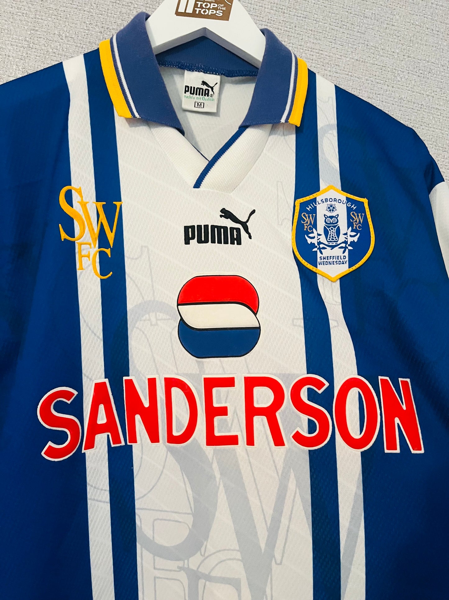 Sheffield Wednesday home football shirt 1995/97 Hirst Medium