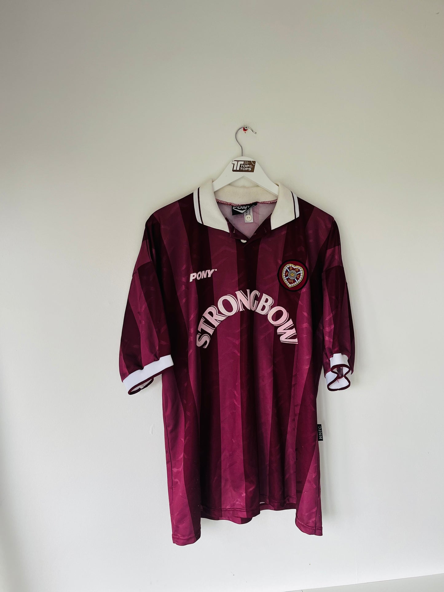 Heart of Midlothian Hearts home football shirt 1995/97 XL