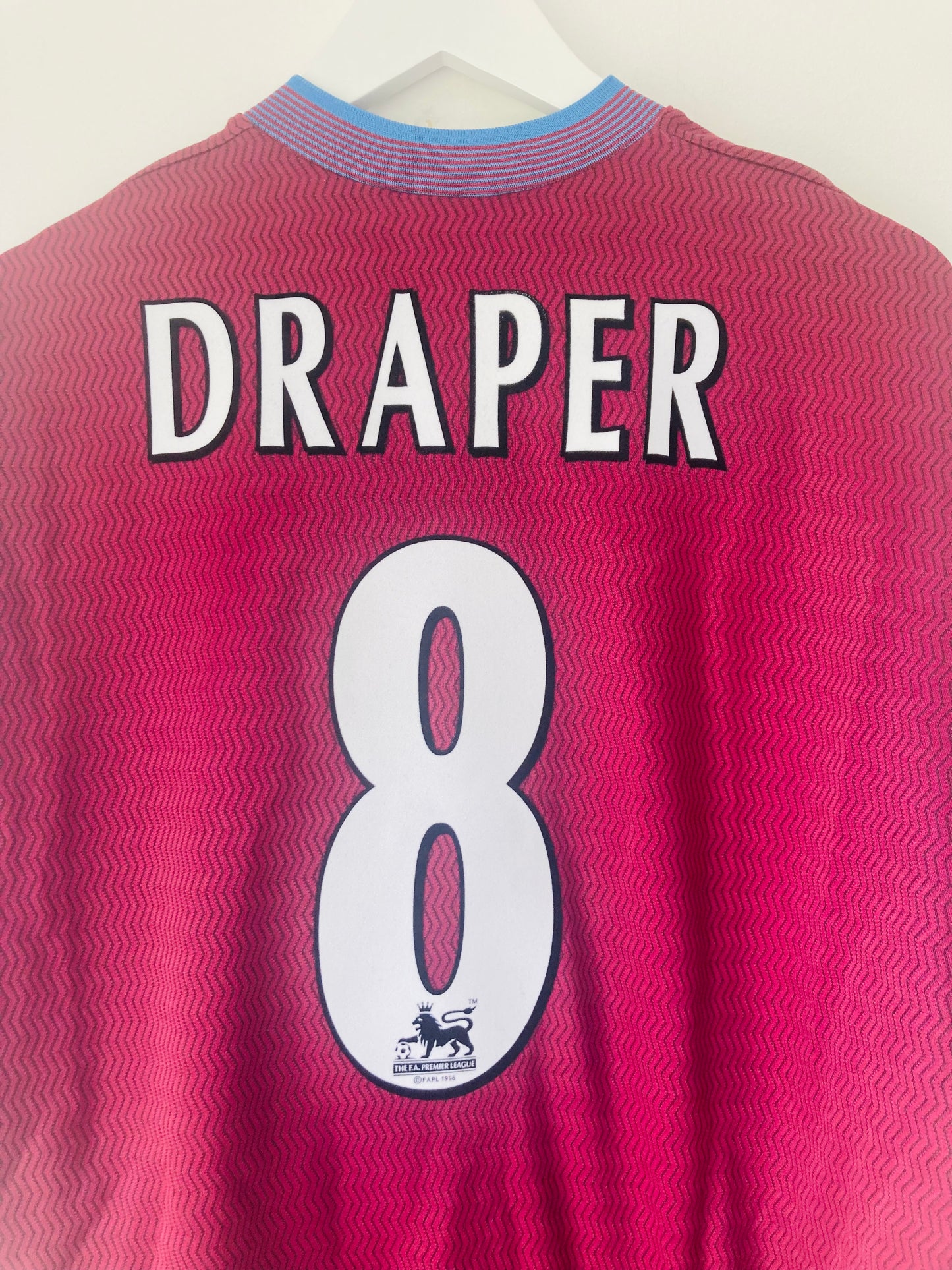 Aston Villa home football shirt 1997/98 Mark Draper XL