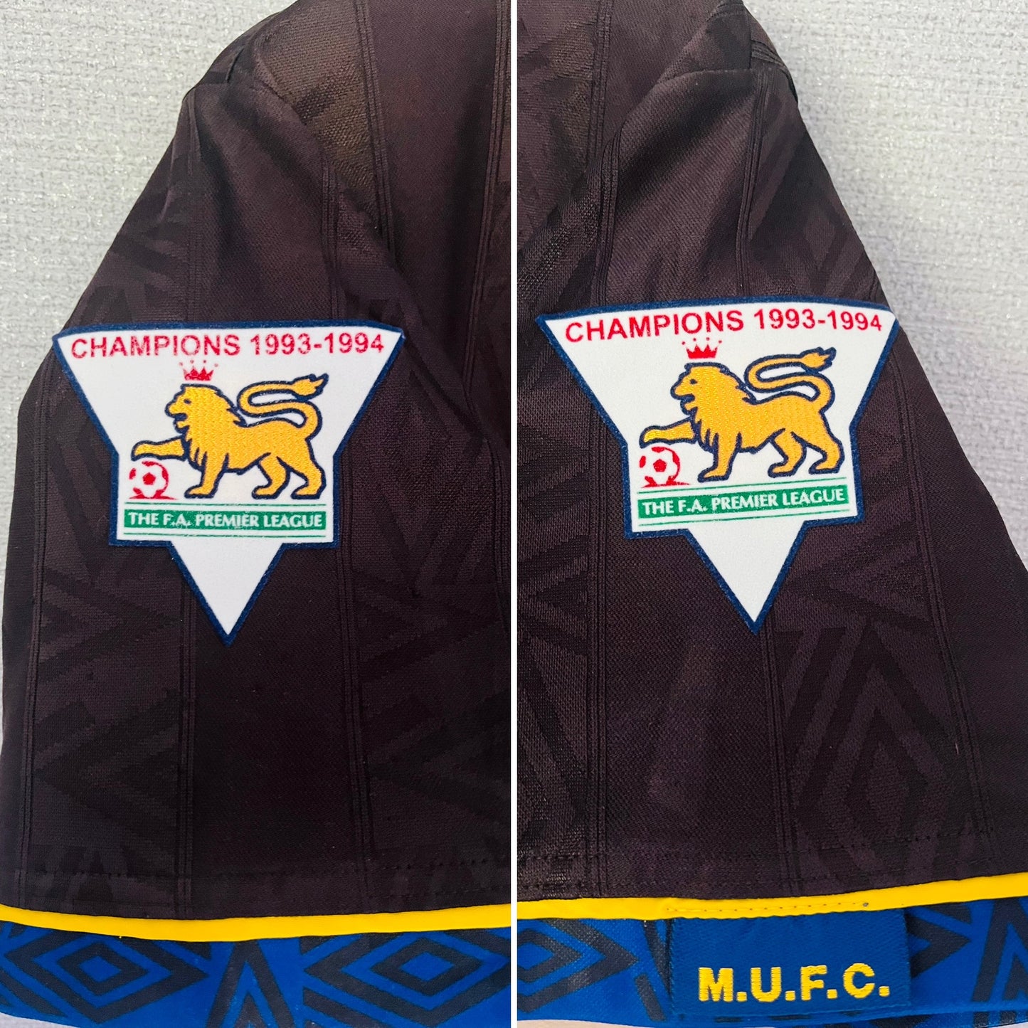 Manchester United away football shirt 1994/95 Cantona Medium