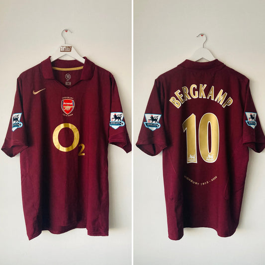 Arsenal home football shirt 2005/06 Bergkamp XL