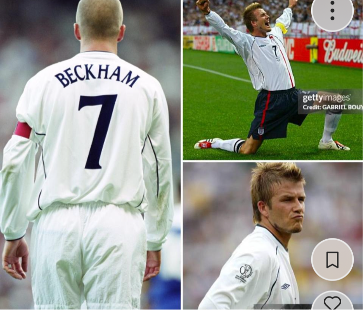 England home football shirt W/C 2002 Beckham XXL
