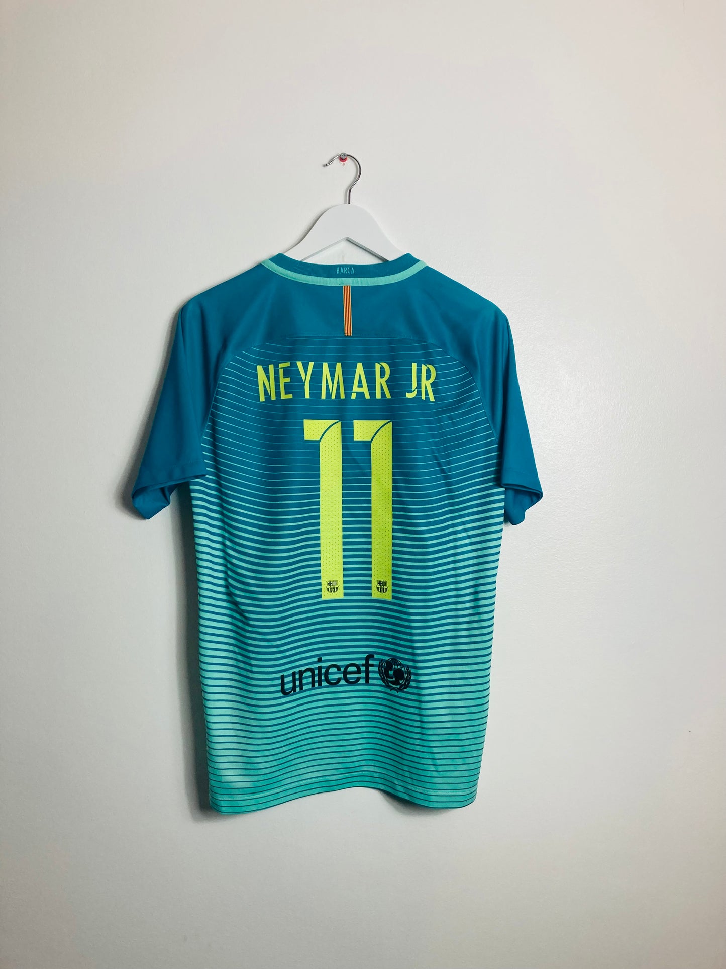 Barcelona third football shirt 2016/17 Neymar Jr Medium