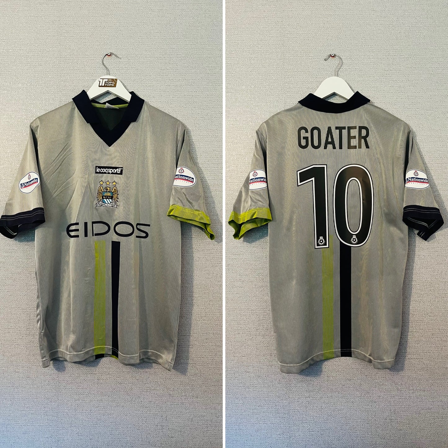 Manchester City away football shirt 2001/02 Goater Large