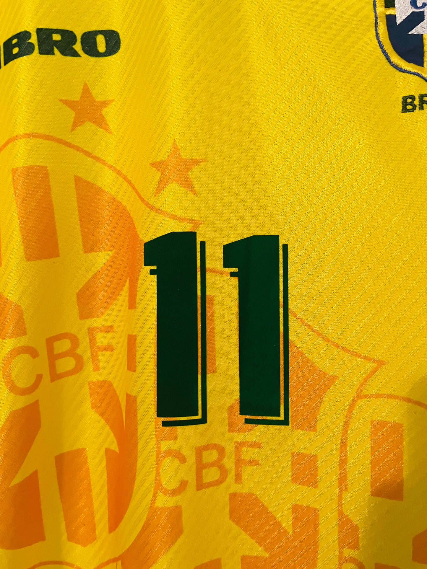 Brazil home football shirt 1994/95 Romario Medium