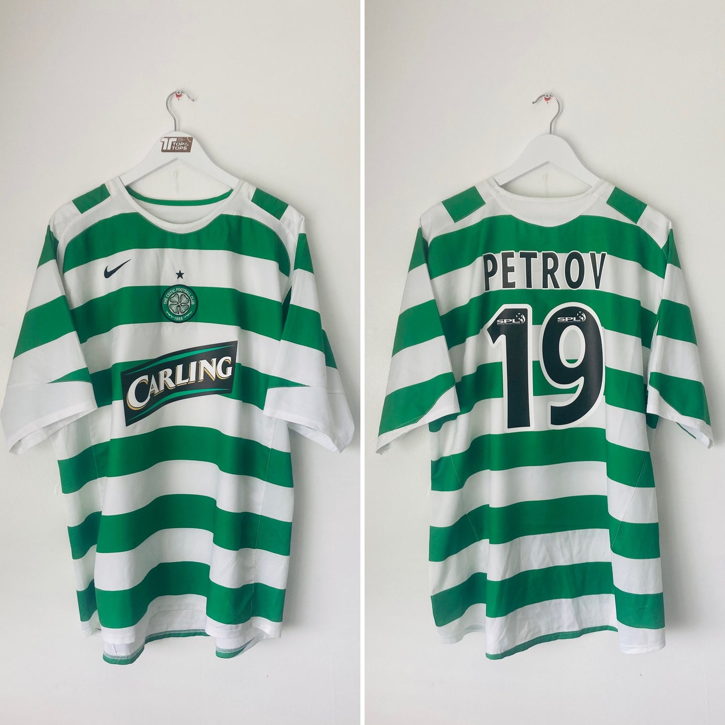Glasgow Celtic home football shirt 2005/06 Petrov XXL