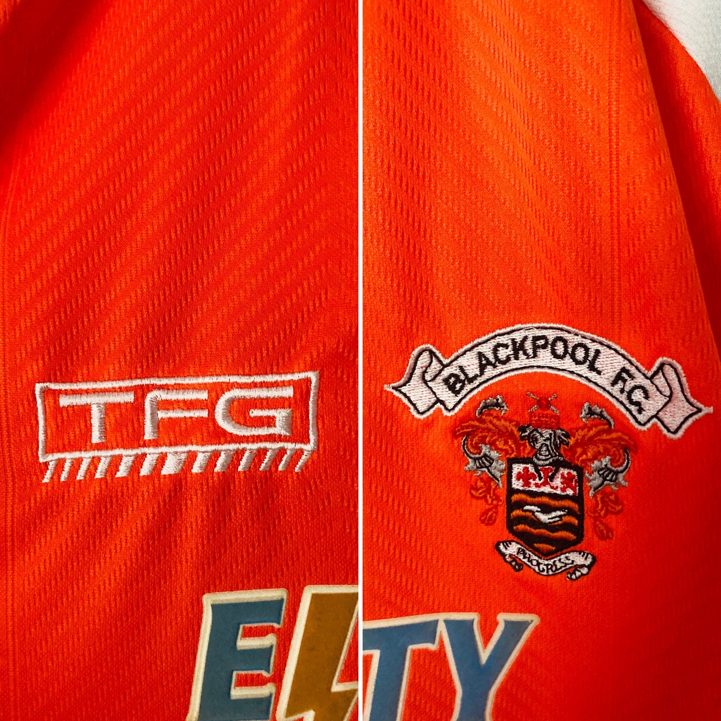 Blackpool home football shirt 2001/03 XXL