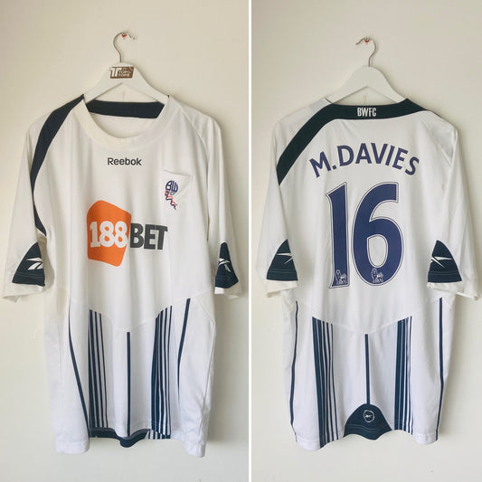 Bolton Wanderers home football shirt 2009/10 Davies XL