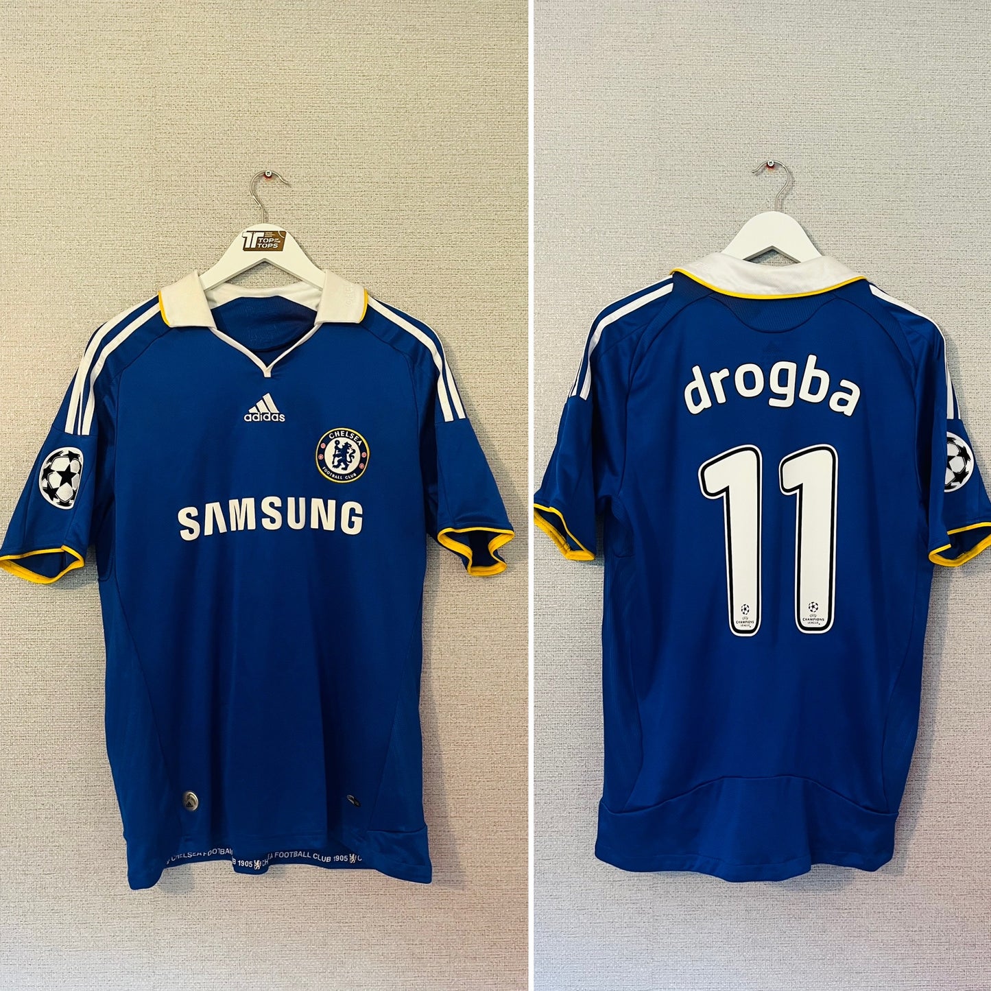 Chelsea home football shirt 2008/09 Drogba Medium
