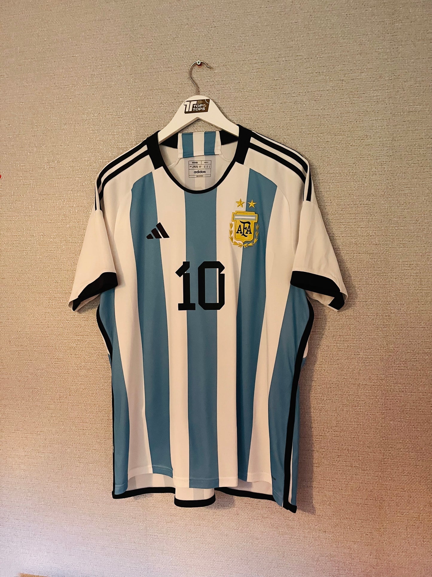 Argentina home football shirt     W/C 2022 Messi XL