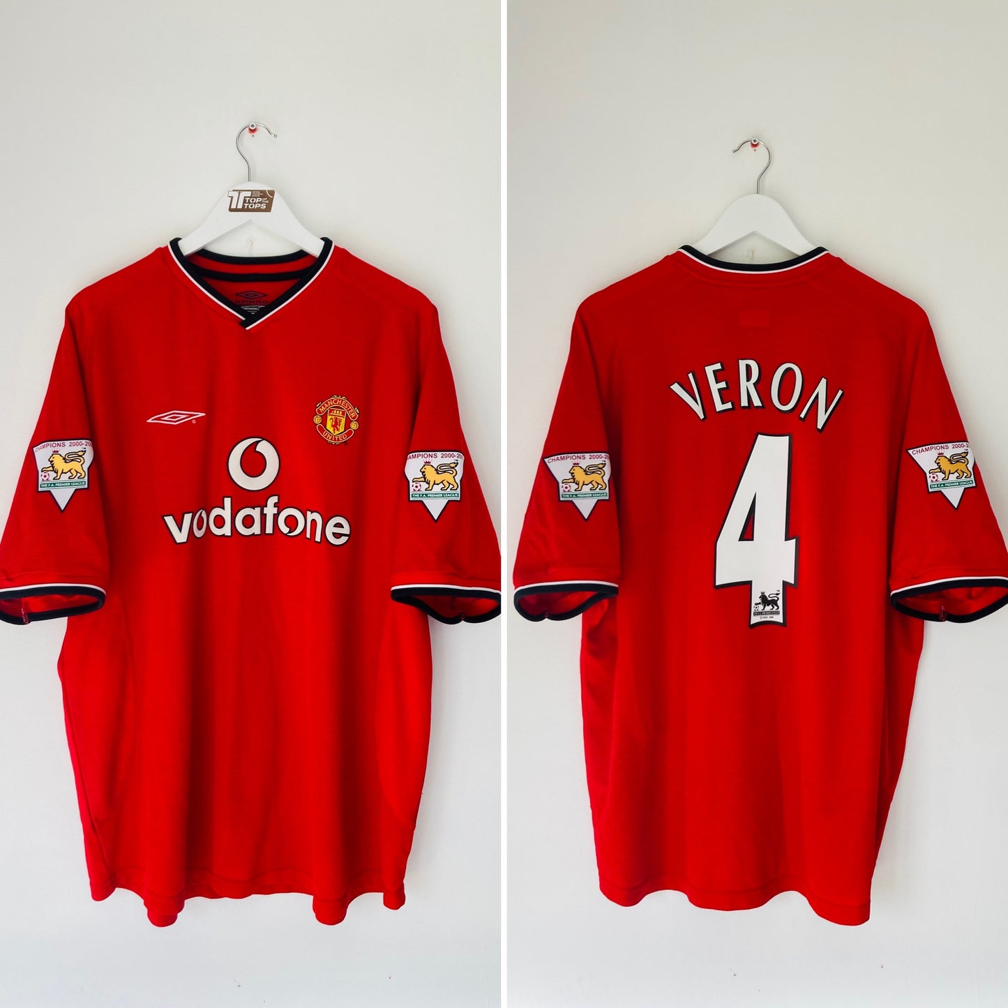 Manchester United home football shirt 2001/02 Veron XXL