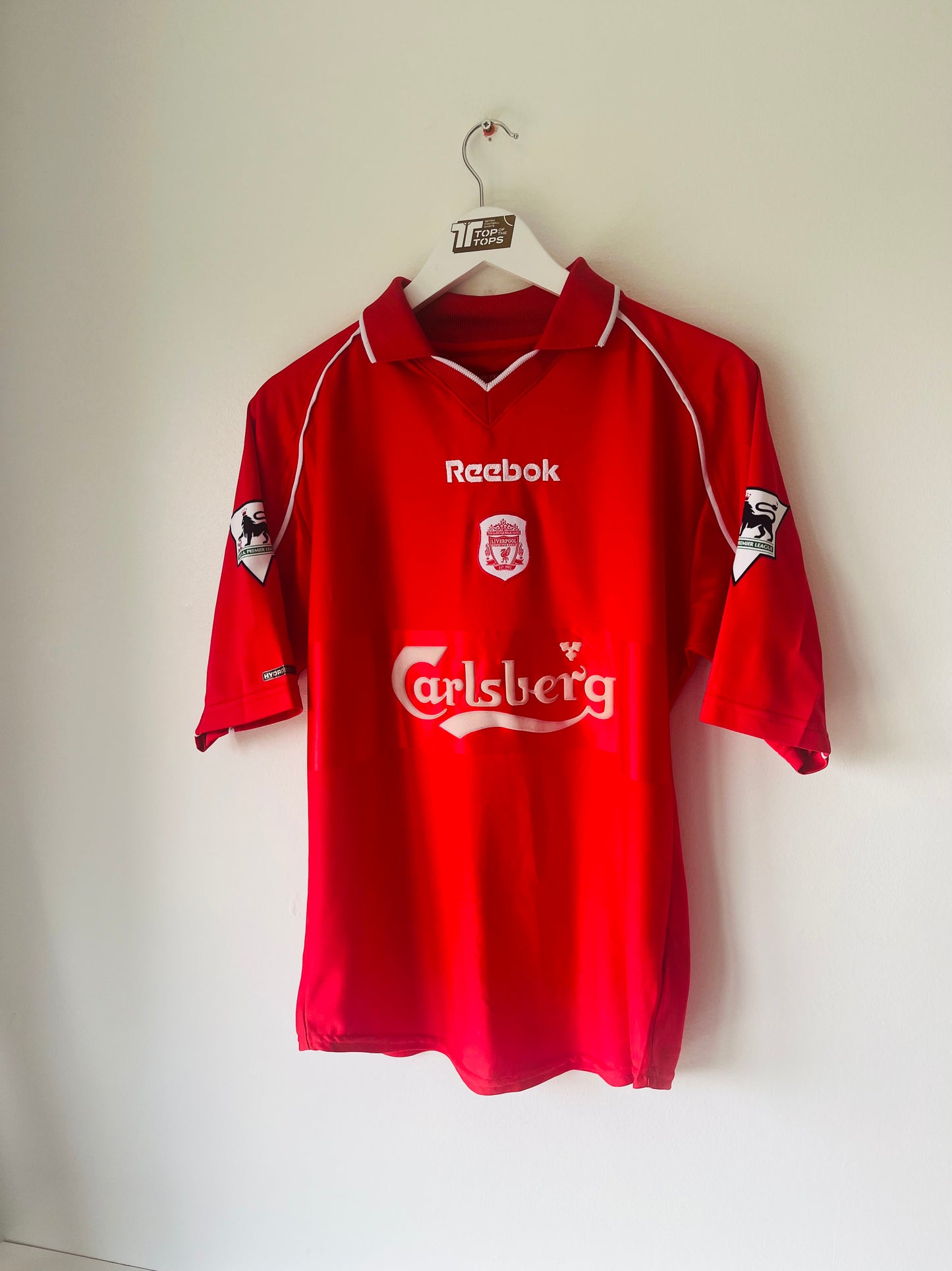 Liverpool home football shirt 2000/02 Gerrard Small