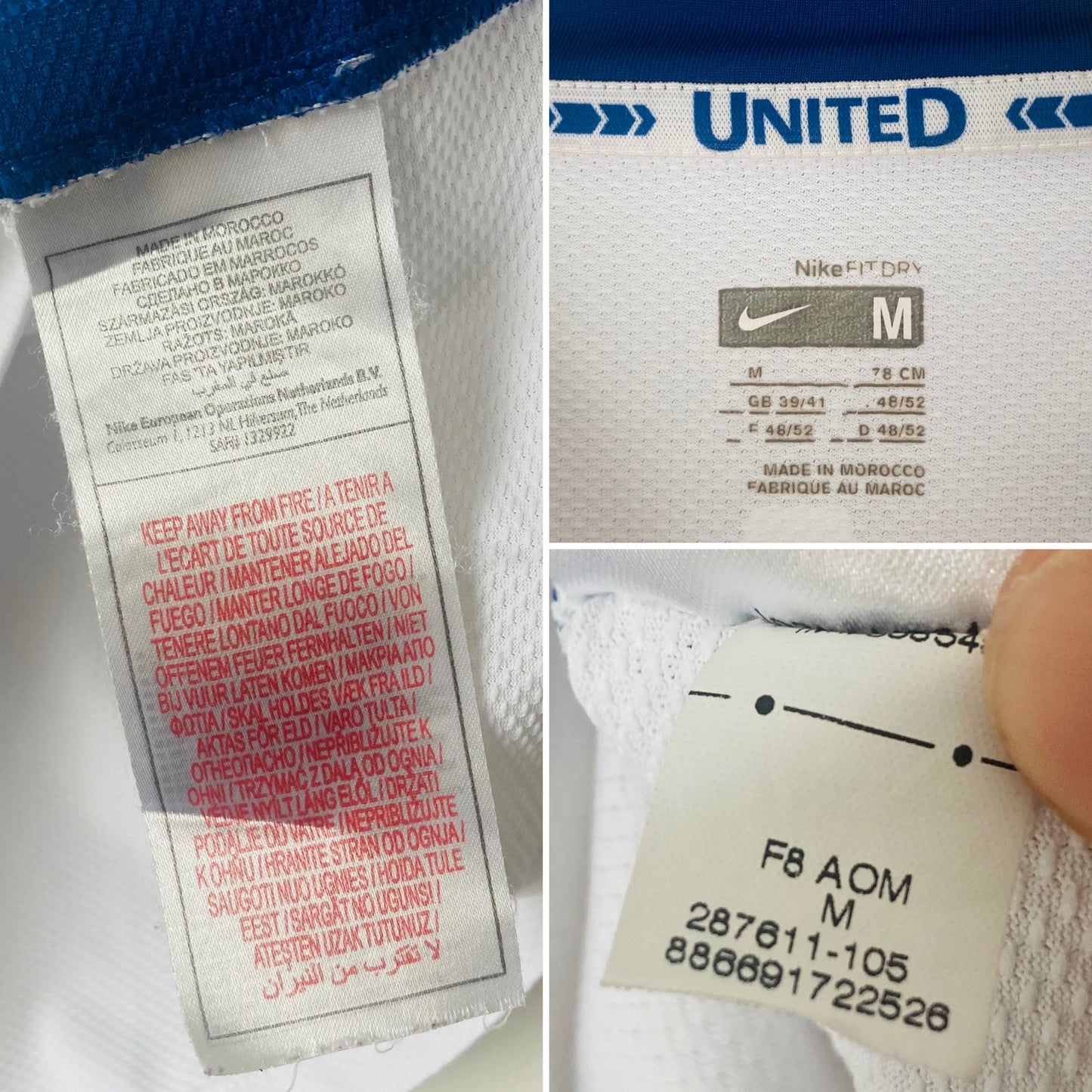 Manchester United away football shirt 2008/09 CR7 embroidered Medium