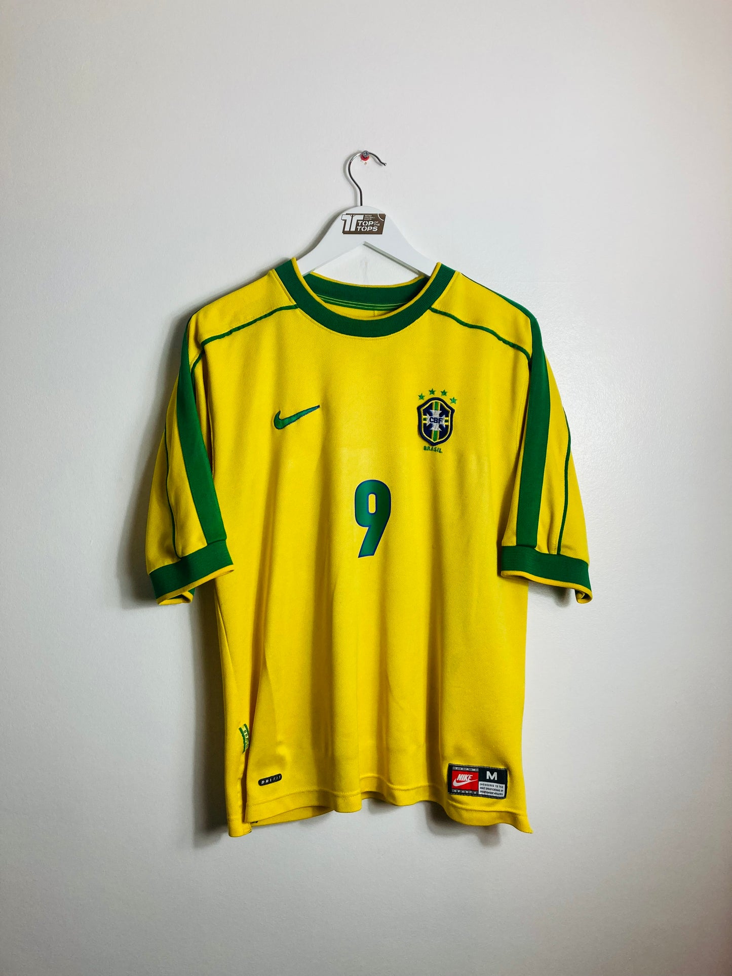Brazil home football shirt R9 W/C 98 medium