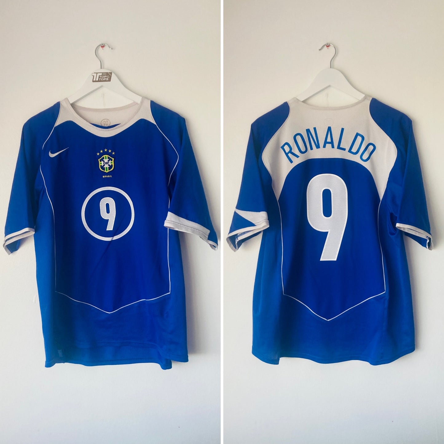 Brazil away football shirt 2004/05 Ronaldo Large