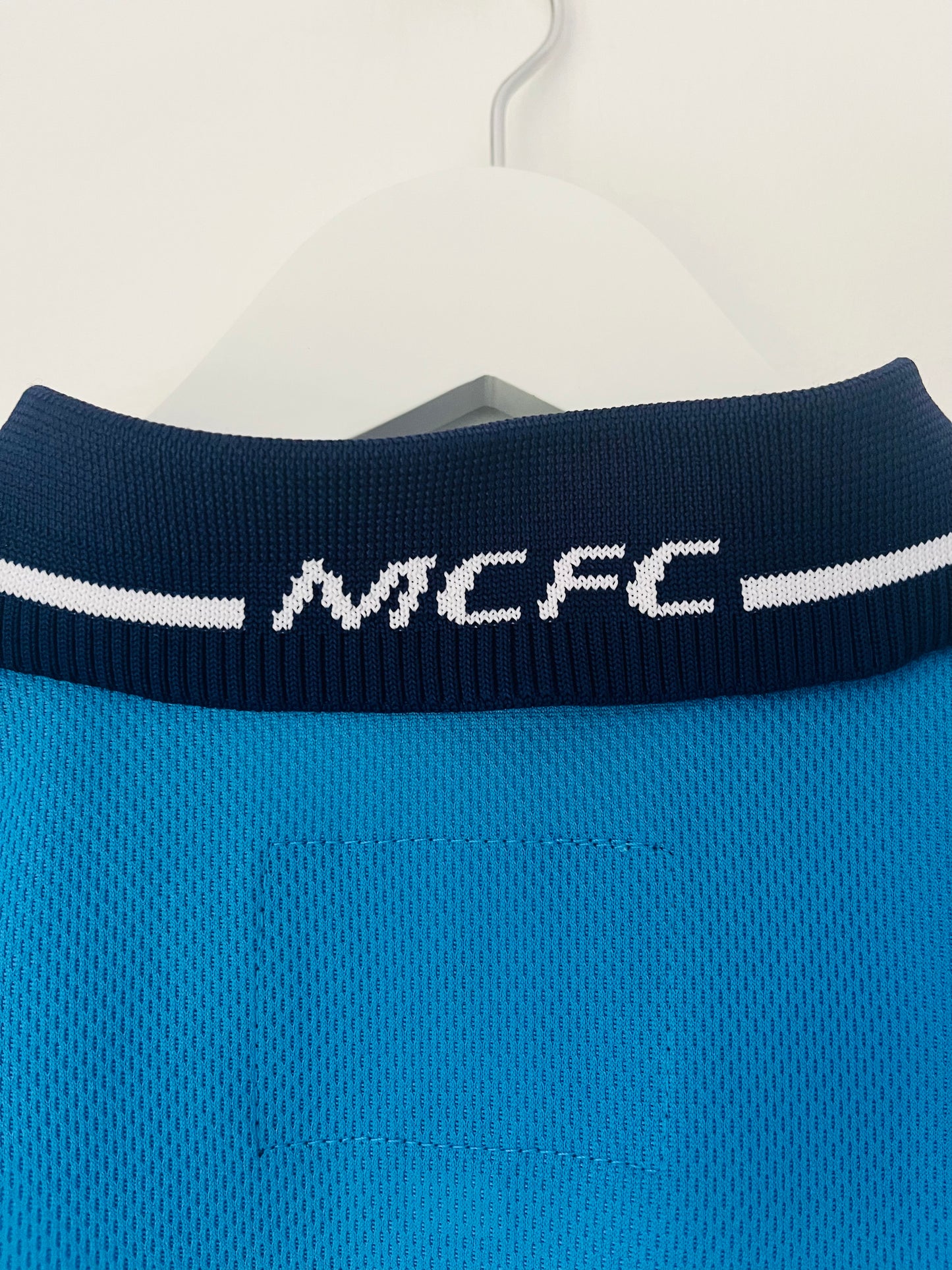 Manchester City home football shirt 2001/02 Wanchope Medium