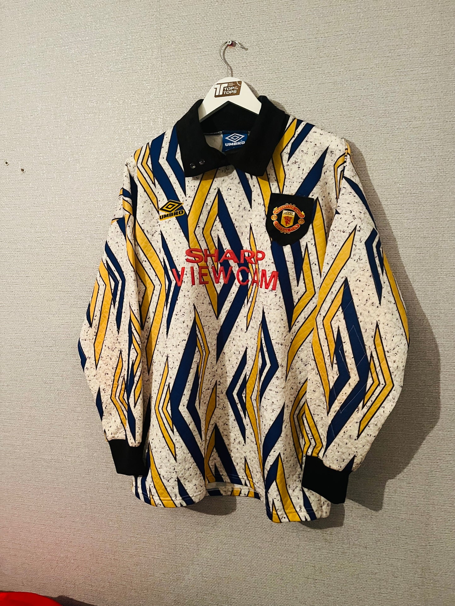 Manchester United goalkeeper football shirt 1993/95 Schmeichel Large