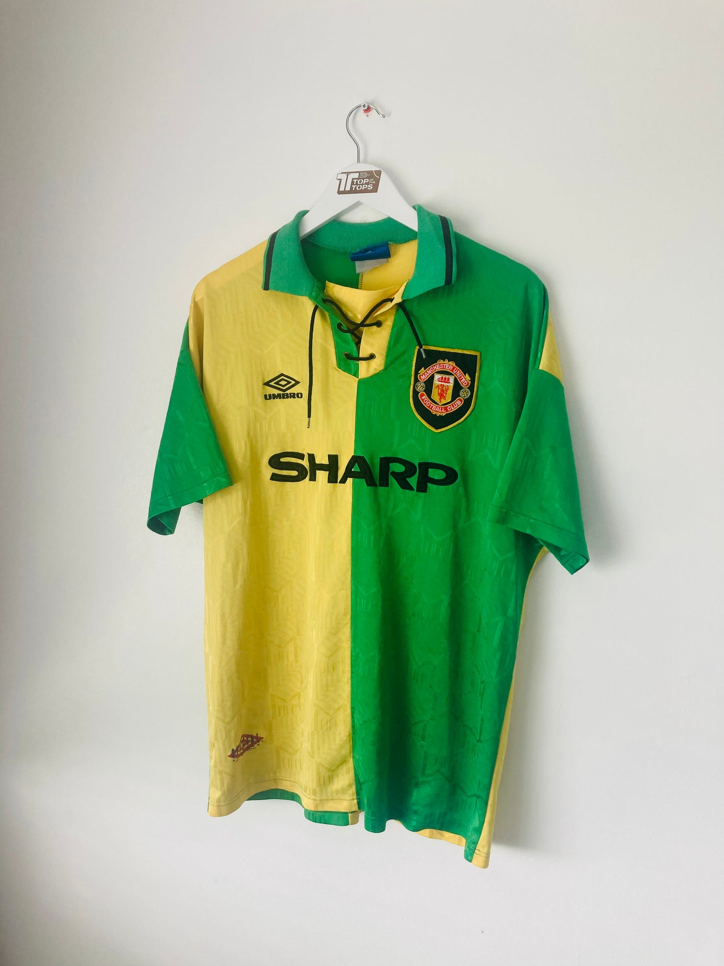 Manchester United third football shirt 1992/94 Newton Heath Cantona XL