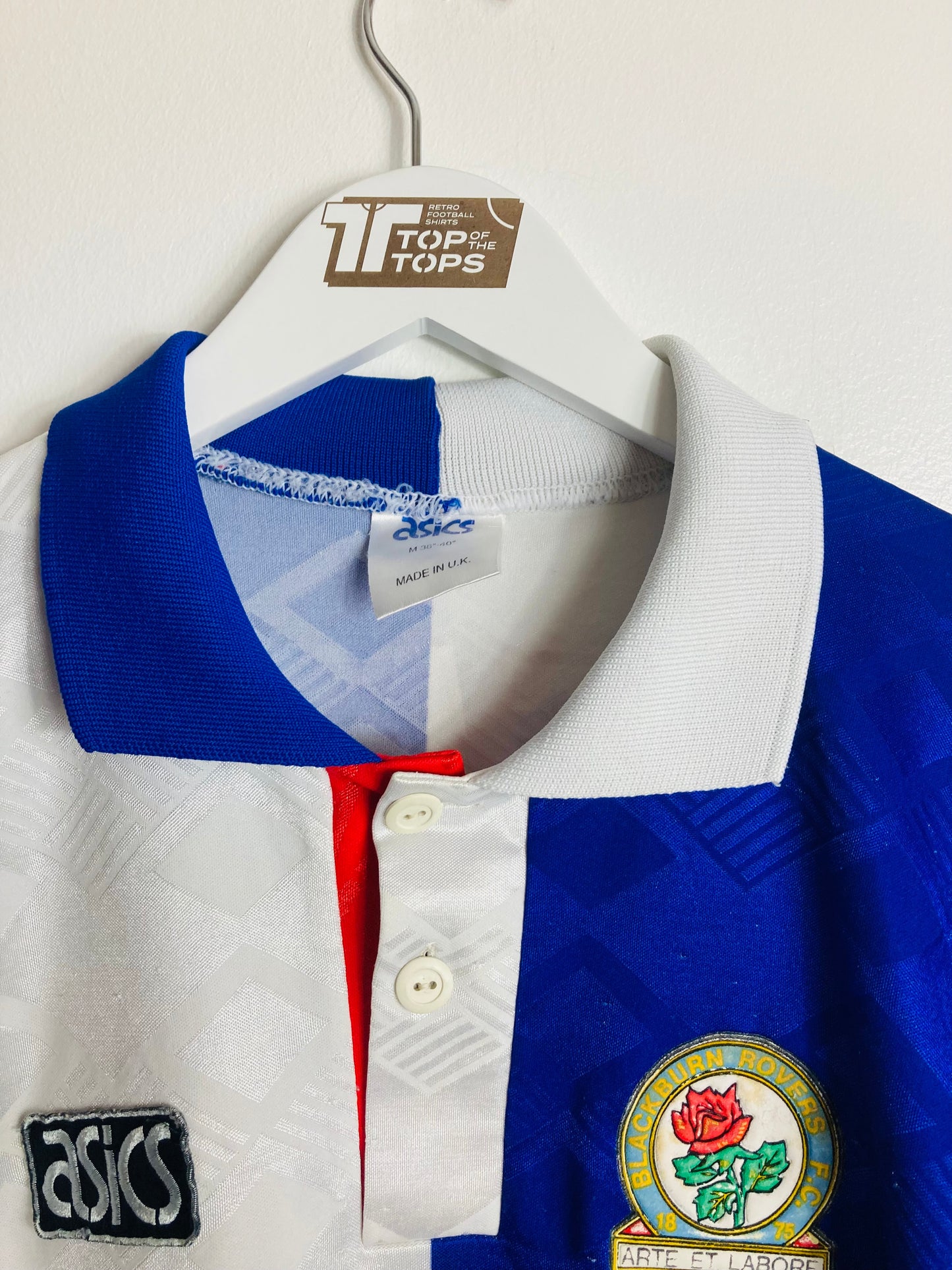 Blackburn Rovers home football shirt 1992/94 Shearer Medium