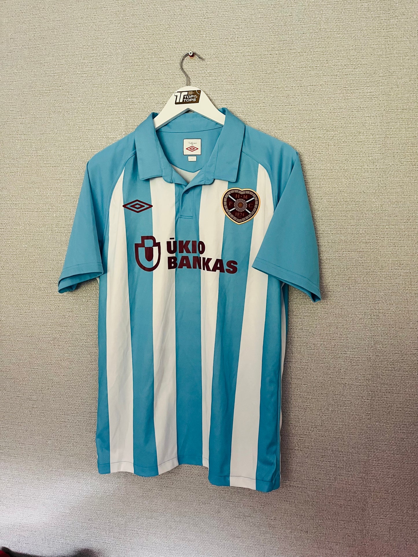 Heart of Midlothian Hearts away football shirt 2010/11 Large