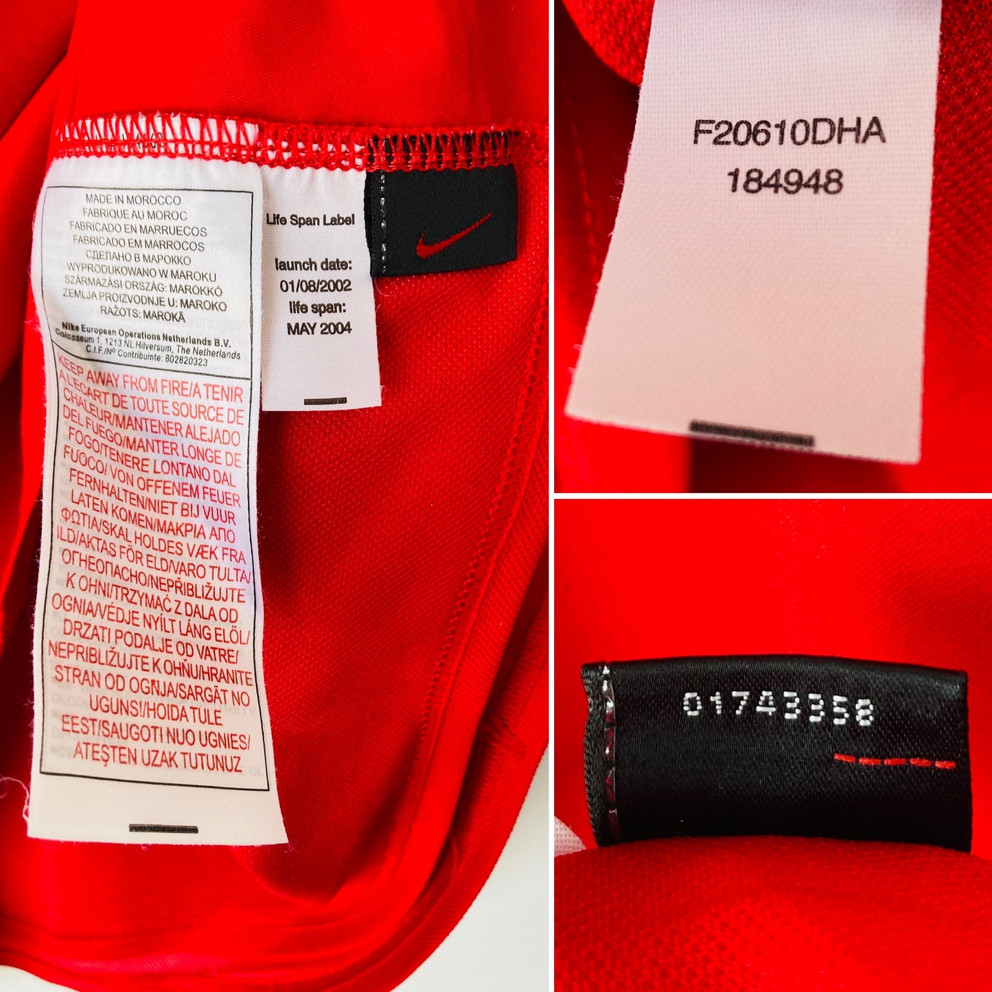 Manchester United home football shirt 2003/04 CR7 Medium L/S