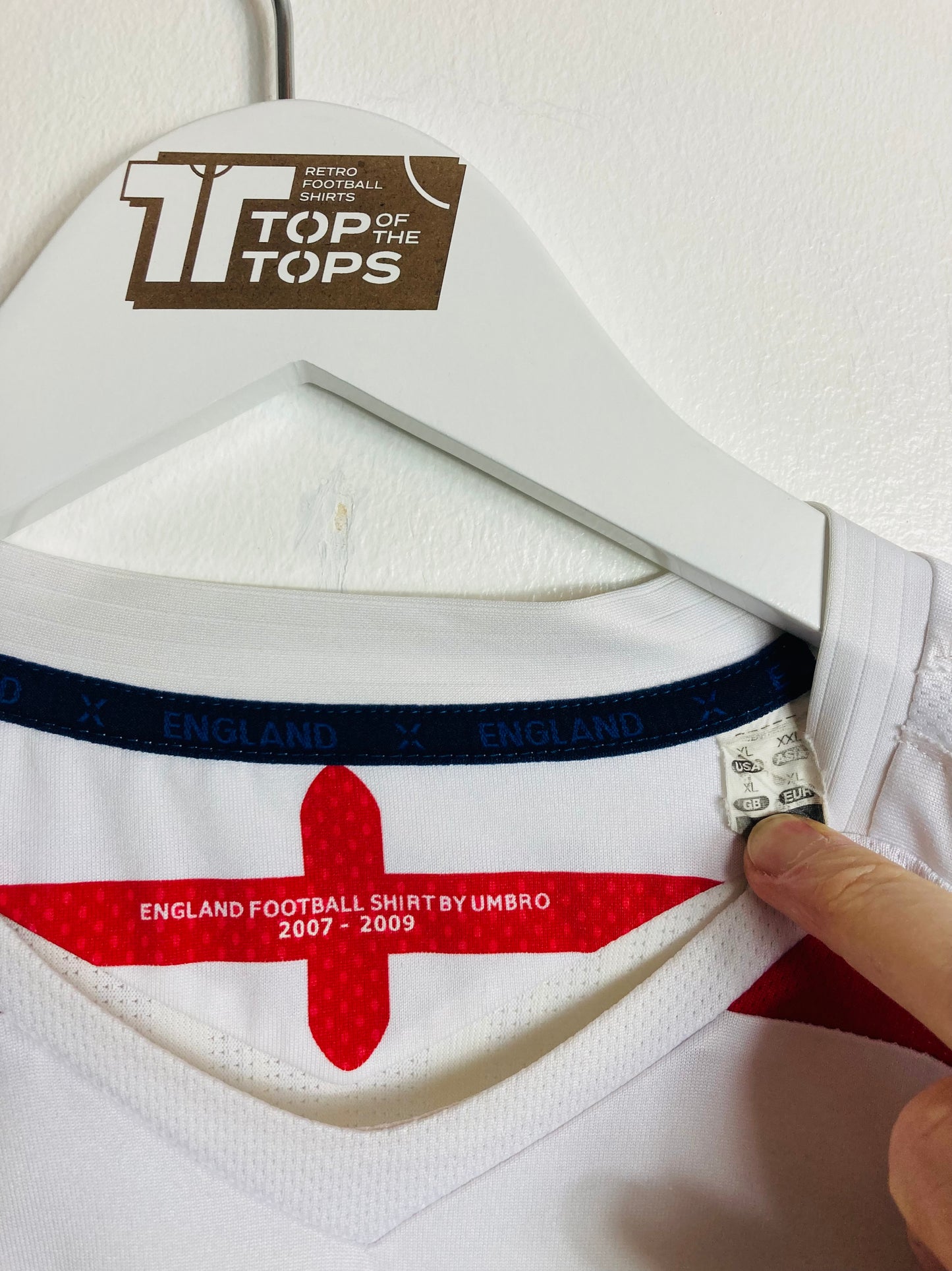 England home football shirt 2007/09 XL