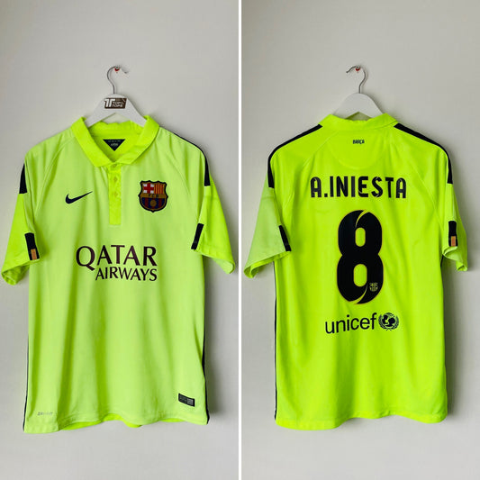 Barcelona third football shirt 2014/15 Iniesta Large