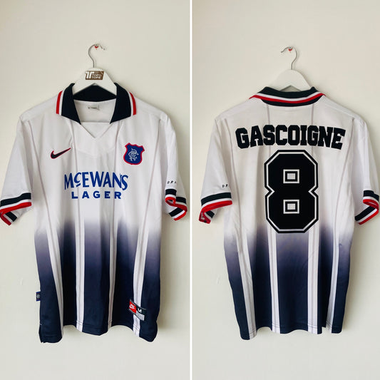 Glasgow Rangers away football shirt 1997/98 Gascoigne Medium