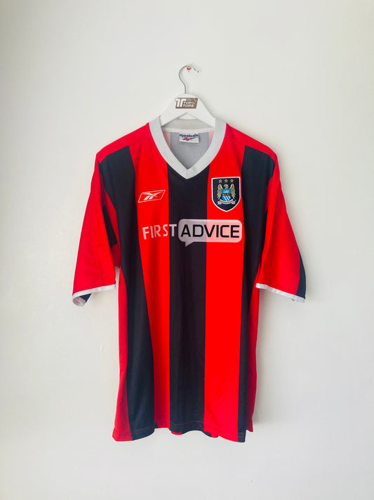 Manchester City away football shirt 2003/04 Large