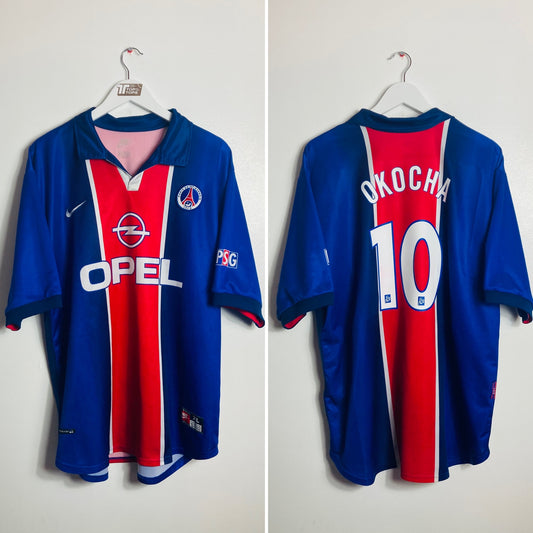 PSG home football shirt 1998/99 Okocha XL