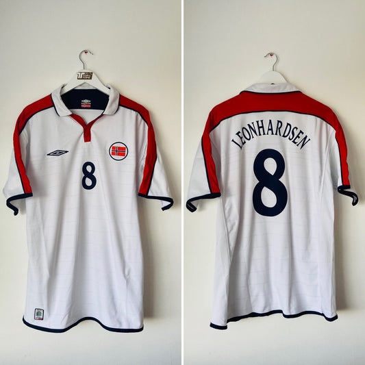Norway home football shirt 2002/04 Leonhardsen XL